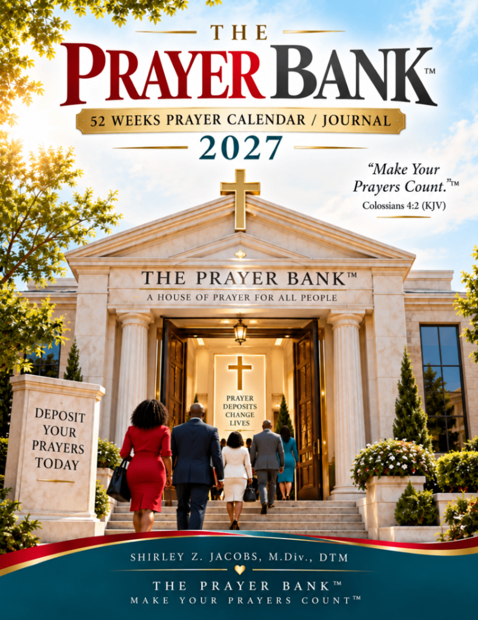 Cover of The Prayer Bank 2027 Calendar and Journal by Shirley Z. Jacobs, M.Div., DTM